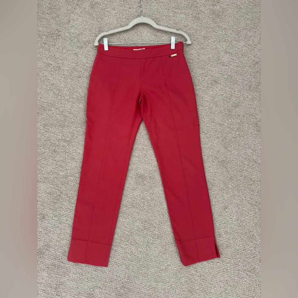 Tory Burch Womens Work pants Slacks tabby skinny poppy red Pink Sz 0  Designer
